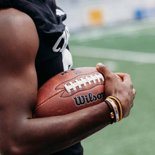 Load image into Gallery viewer, RTS / Game Day Black/Gold Hair Tie Bracelets