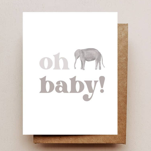 Oh Baby Elephant Card