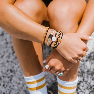 RTS / Game Day Black/Gold Hair Tie Bracelets