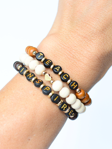 RTS / Neutral Teach Inspire Wood Bracelet Set