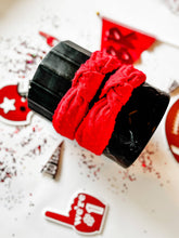 Load image into Gallery viewer, RTS / Scarlet Red Swiss Dot Structured Headband