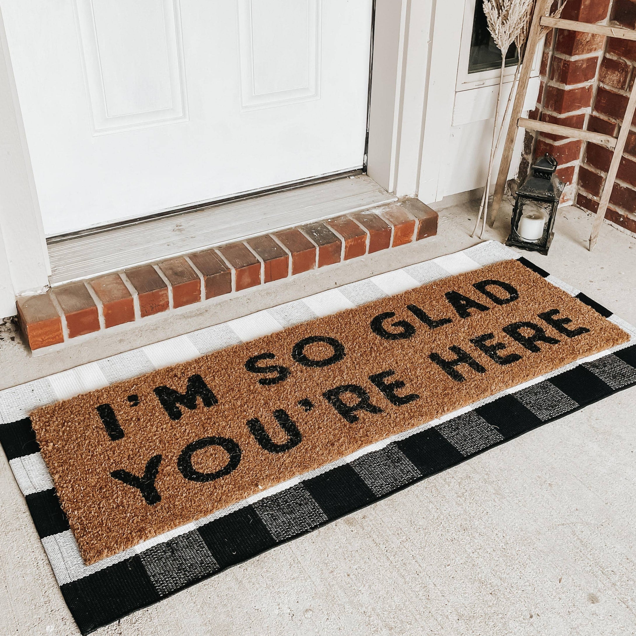 RTS / XL Doormat - I'm so glad you're here