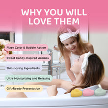 Load image into Gallery viewer, RTS / Candy Hearts Bath Bombs, set of 3