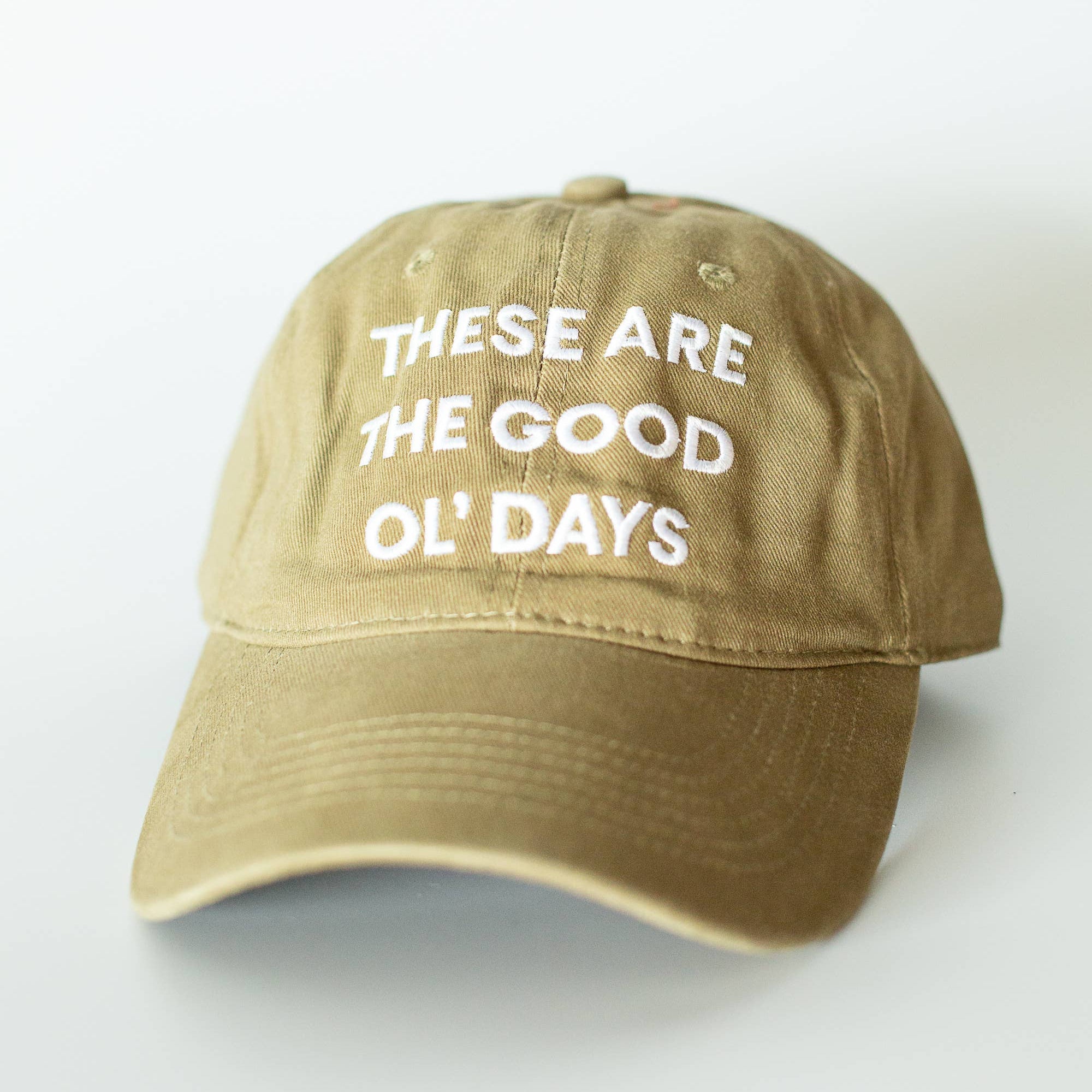 RTS / Embroidered Hat: These are the good ol' days, Khaki