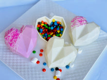 Load image into Gallery viewer, RTS / Chocolate Breakable Heart w/ M&amp;Ms, Pink Chocolate