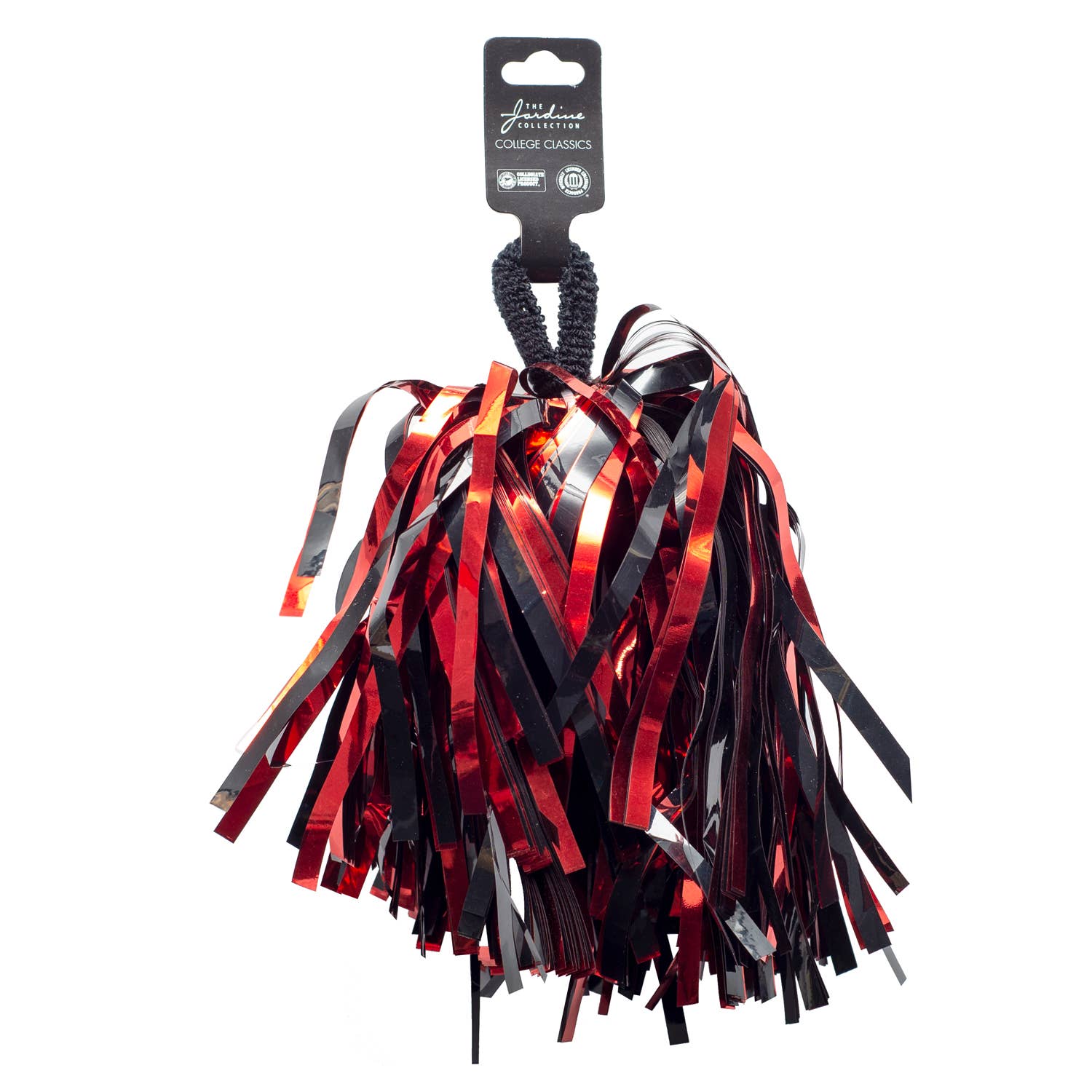RTS / Hair & Wrist Pom Poms, red & black