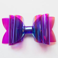 Load image into Gallery viewer, RTS / JELLIES Waterproof Pool Bow - Holographic Purple