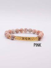 Load image into Gallery viewer, RTS / MOM Stone Stretch Bracelet: Pink