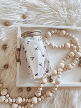 Load image into Gallery viewer, RTS / Glass Cup: Mini Hearts 16oz