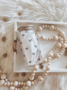 RTS / Glass Cup: Mini Hearts 16oz