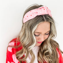 Load image into Gallery viewer, RTS / Hearts on Pink Structured Headband