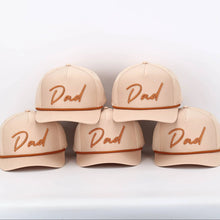 Load image into Gallery viewer, RTS / Dad Embroidered Trucker Hat, tan
