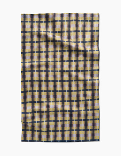 Crossbarred Yellow Tea Towel