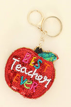 Load image into Gallery viewer, RTS / Best Teacher Ever Beaded Keychain