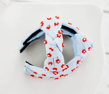Load image into Gallery viewer, RTS / Beaded Headband - Pinstripe Poppies