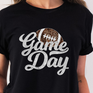 MTO / Faux Sequin Game Day, black