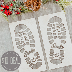 $10 Deal / Santa Footprint Stencil