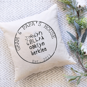 MTO / Stamp Pillow Cover with Custom Handwriting
