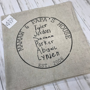 MTO / Stamp Pillow Cover with Custom Handwriting