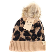 Load image into Gallery viewer, RTS / KIDS Leopard Pom Beanies
