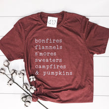 Load image into Gallery viewer, MTO / bonfires . flannels . smores