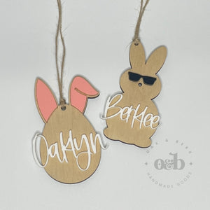 MTO / Acrylic + Wood Bunny Tag