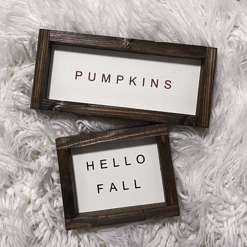 RTS // Fall Shelf Mini Signs