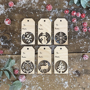 Wooden Gift Tags - Set of 6