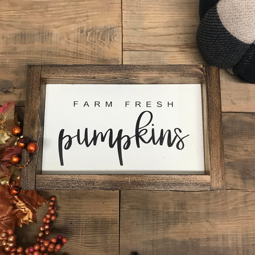 Farm Fresh Pumpkins - Mini Signs