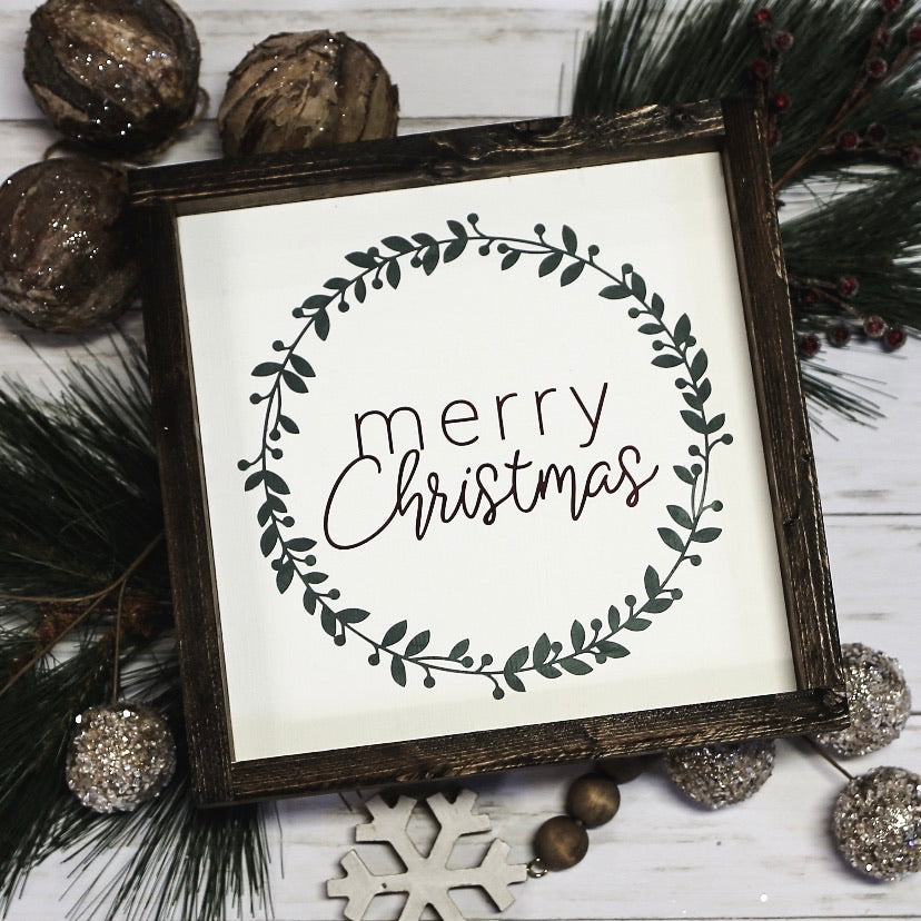 Merry Christmas + Wreath
