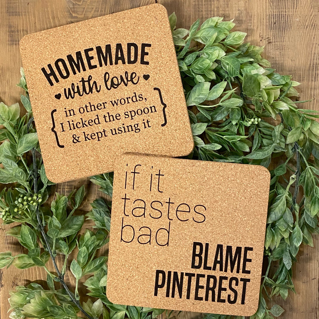 Engraved Cork Trivets